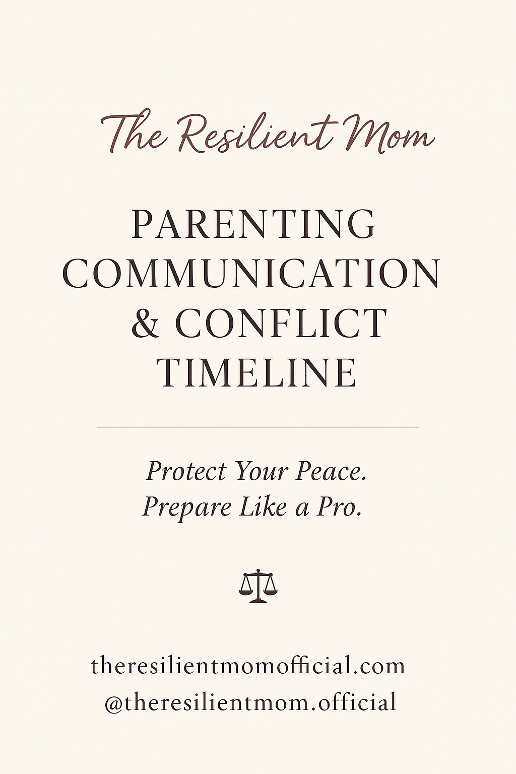 Parenting Communication & Conflict Timeline Template